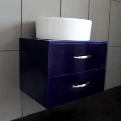 ICP 111 BL - Долен пвц шкаф за баня, син цвят